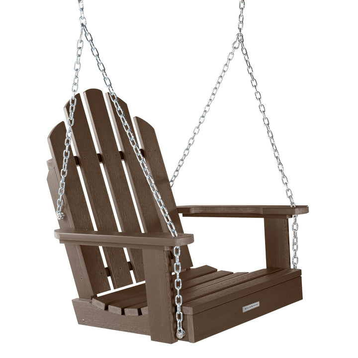 Classic Westport Single Seat Swing BenchSwing Highwood USA Weathered Acorn 