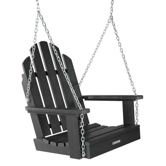Classic Westport Single Seat Swing BenchSwing Highwood USA Black 
