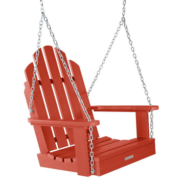 Classic Westport Single Seat Swing BenchSwing Highwood USA Rustic Red 
