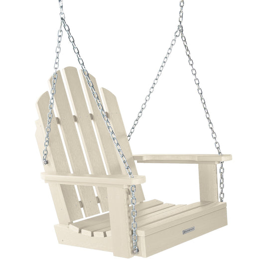 Classic Westport Single Seat Swing BenchSwing Highwood USA Whitewash 