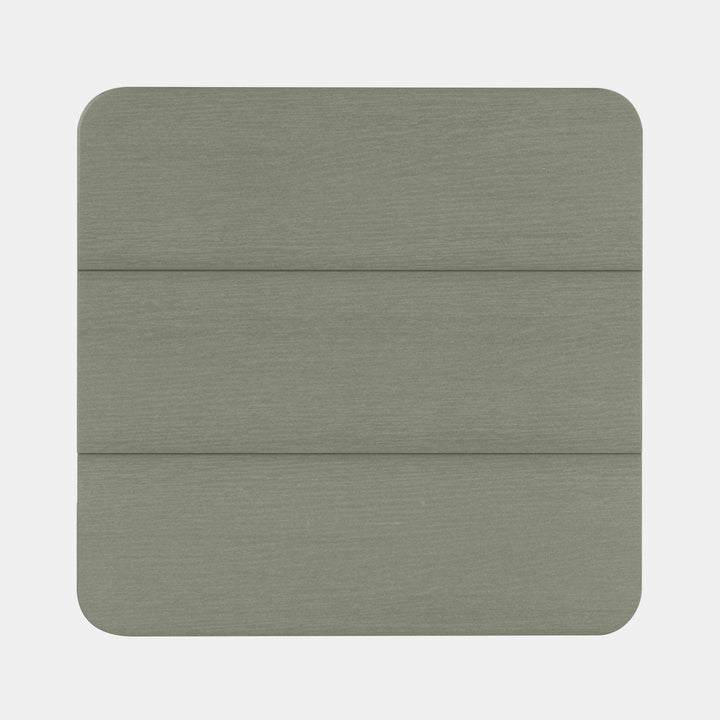Top view of Italica Modern side table in Eucalyptus green