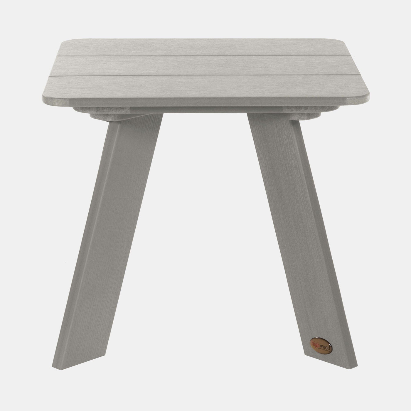 Front view of Italica Modern side table in Harbor Gray
