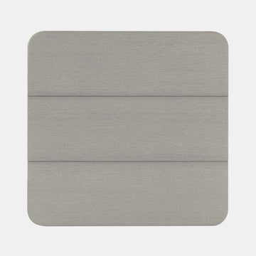 Top view of Italica Modern side table in Harbor Gray