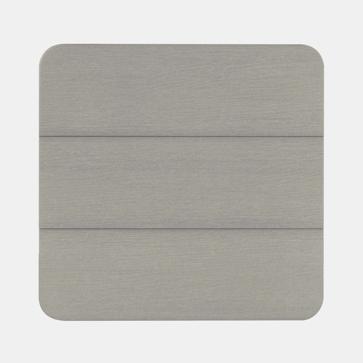 Top view of Italica Modern side table in Harbor Gray