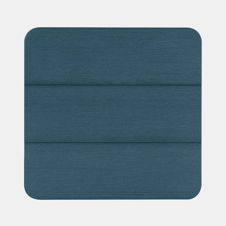 Top view of Italica Modern side table in Nantucket Blue