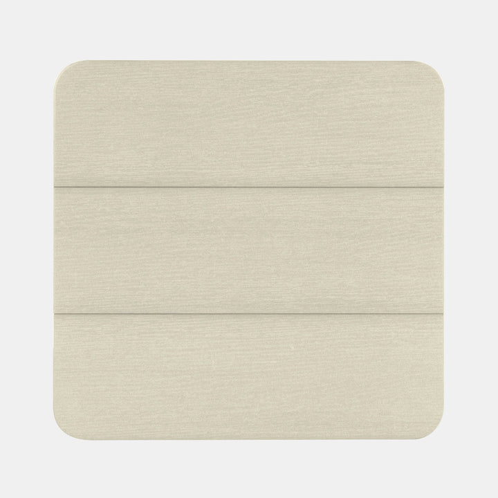 Top view of Italica Modern side table in Whitewash