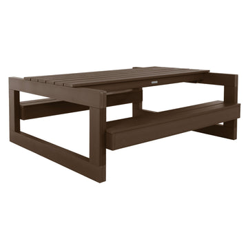 Monroe Modern Picnic Table Table Highwood USA Weathered Acorn 