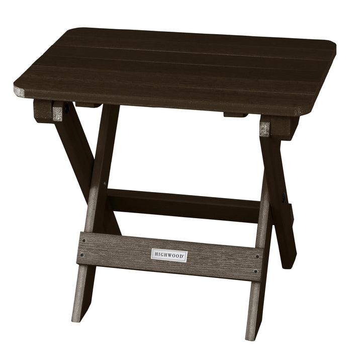 Highwood Folding Adirondack Side Table Table Highwood USA Weathered Acorn 