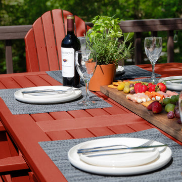 Hamilton 7pc Outdoor Dining Set 42in x 84in - Dining Height Dining Highwood USA 