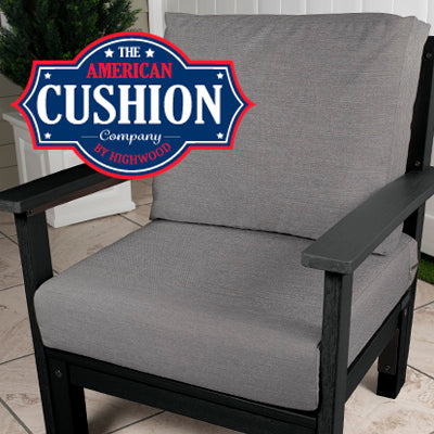 American Cushion Company by Highwood logo with Deep Seating chair in the background. 