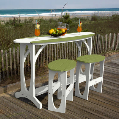 Shoreline 3-Piece Bar Height Balcony Set Dining Bahia Verde Outdoors 