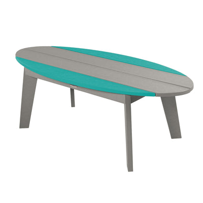 Shoreline Coffee Table Table Bahia Verde Outdoors Seaglass Blue Cove Gray 