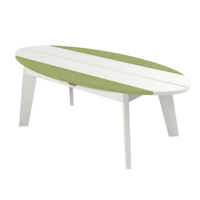 Shoreline Coffee Table Table Bahia Verde Outdoors Palm Green White 