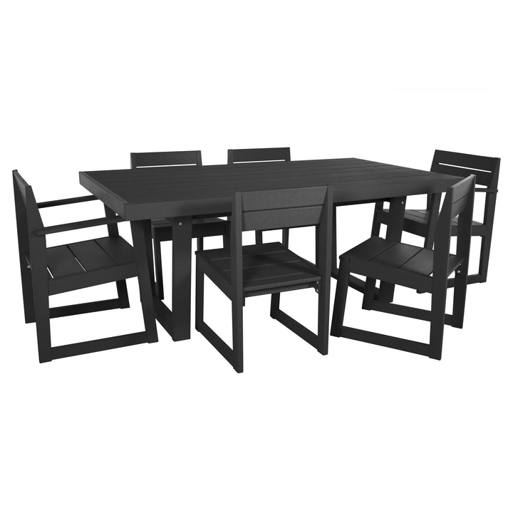 Haven Modern 7 Piece Dining Set Dining Bahia Verde Outdoors Black Sand 