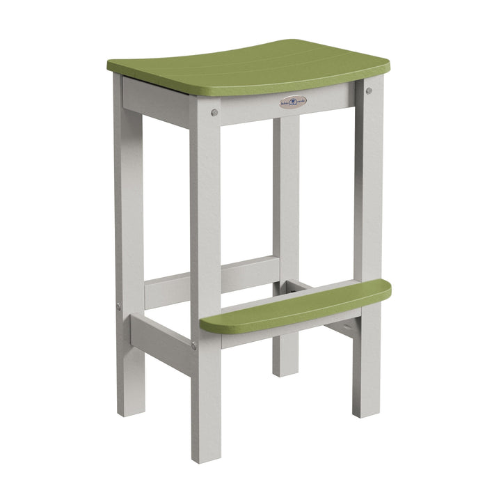 Shoreline Backless Bar-Height Stool Dining Bahia Verde Outdoors Palm Green Cove Gray 