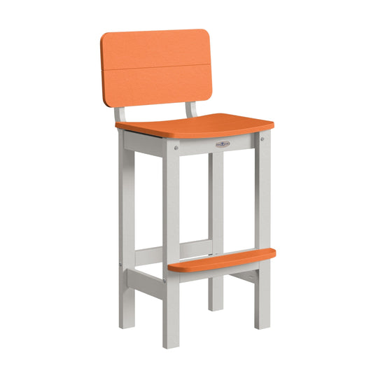 Shoreline Bar-Height Stool Dining Bahia Verde Outdoors Citrus Orange Cove Gray 