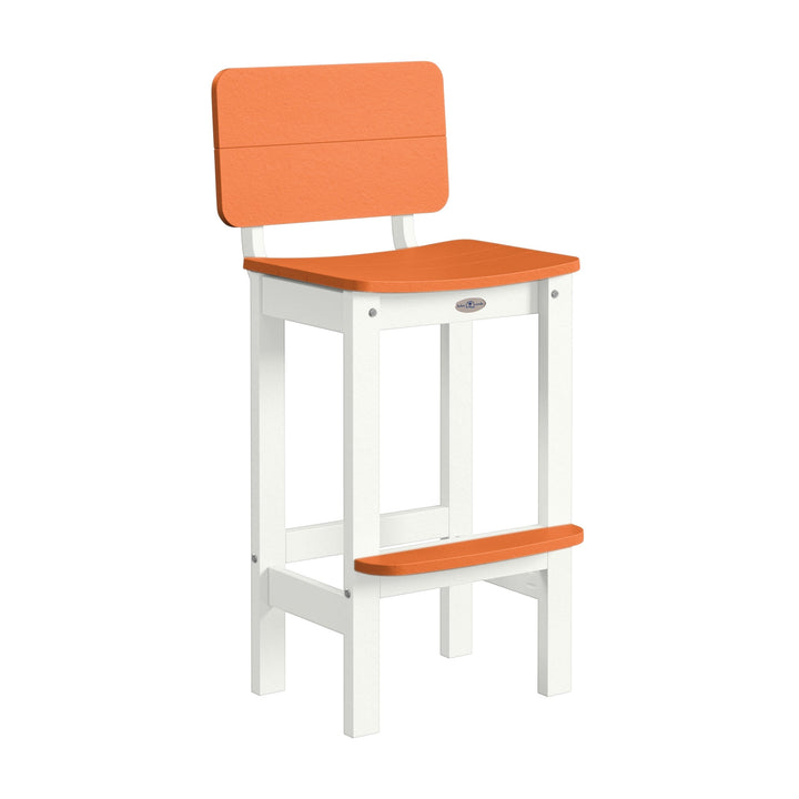 Shoreline Bar-Height Stool Dining Bahia Verde Outdoors Citrus Orange Coconut White 