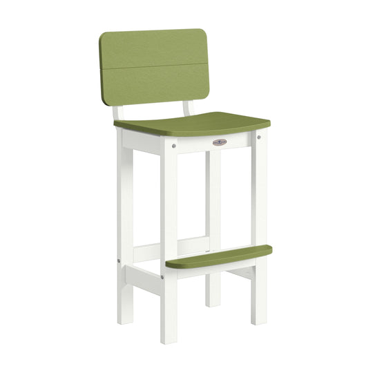 Shoreline Bar-Height Stool Dining Bahia Verde Outdoors Palm Green Coconut White 