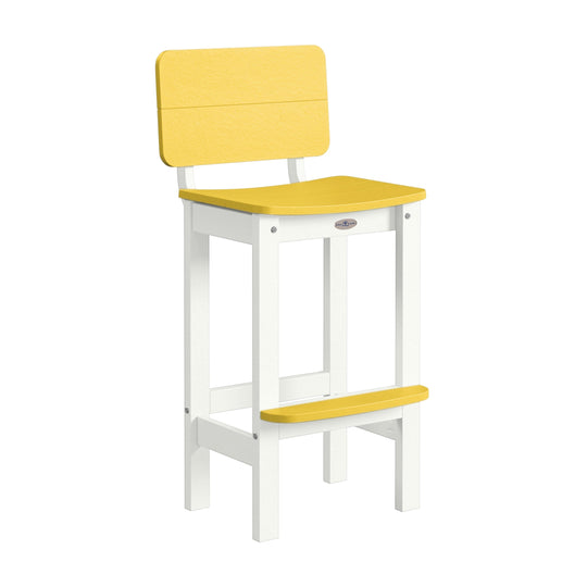 Shoreline Bar-Height Stool Dining Bahia Verde Outdoors Sunbeam Yellow Coconut White 
