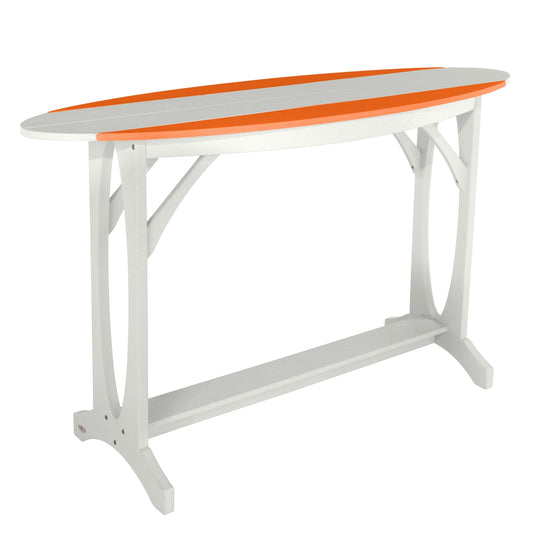 Shoreline Bar-Height Table Dining Bahia Verde Outdoors Citrus Orange White 