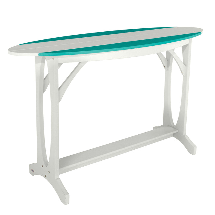 Shoreline Bar-Height Table Dining Bahia Verde Outdoors Seaglass Blue White 
