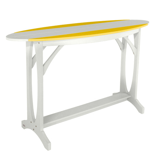 Shoreline Bar-Height Table Dining Bahia Verde Outdoors Sunbeam Yellow White 