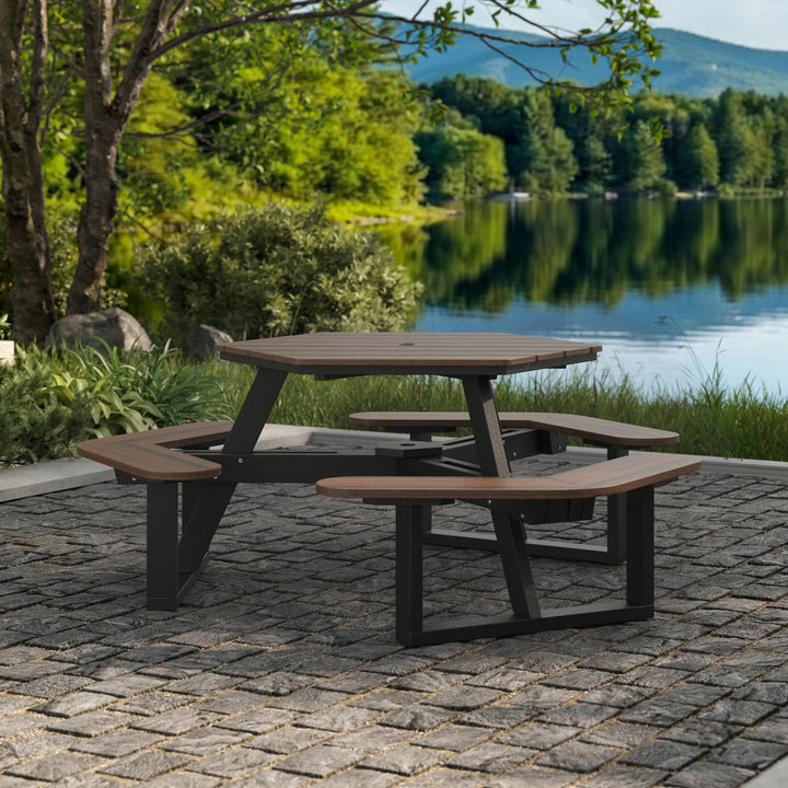 Shoreline Hexagon Picnic Table Table Bahia Verde Outdoors 