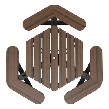 Shoreline Hexagon Picnic Table Table Bahia Verde Outdoors 