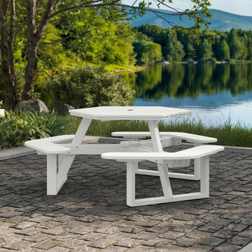 Shoreline Hexagon Picnic Table Table Bahia Verde Outdoors 