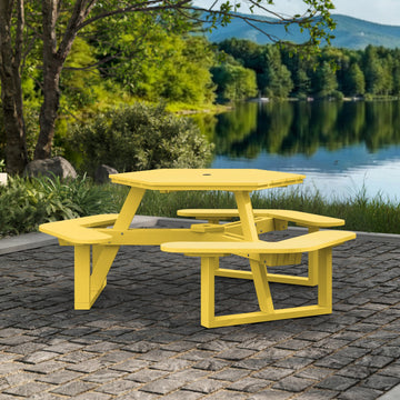 Shoreline Hexagon Picnic Table Table Bahia Verde Outdoors 