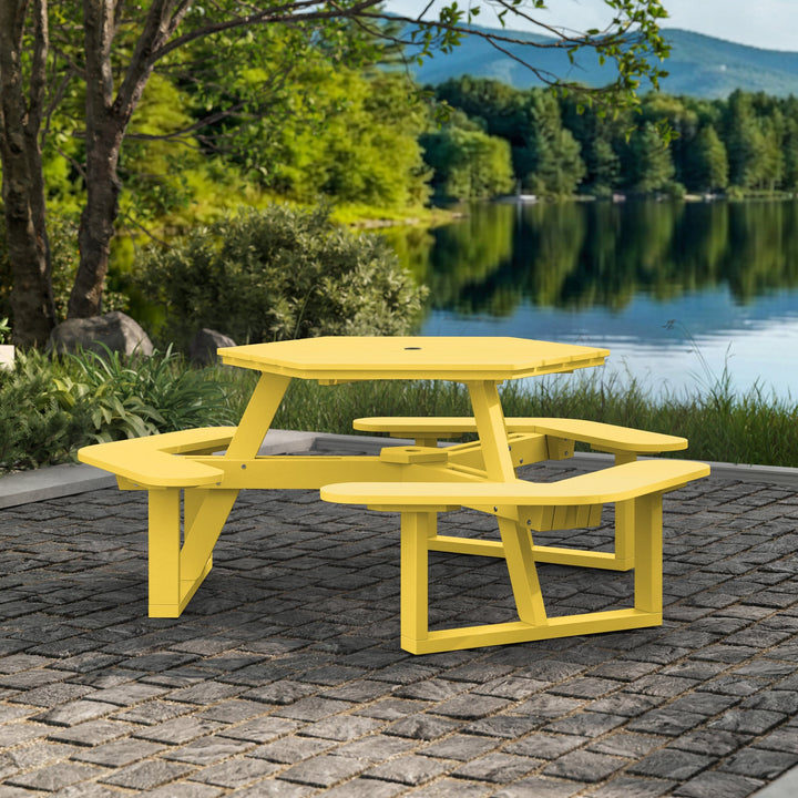 Shoreline Hexagon Picnic Table Table Bahia Verde Outdoors 