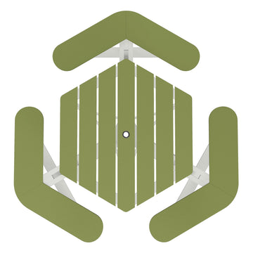 Shoreline Hexagon Picnic Table Table Bahia Verde Outdoors 