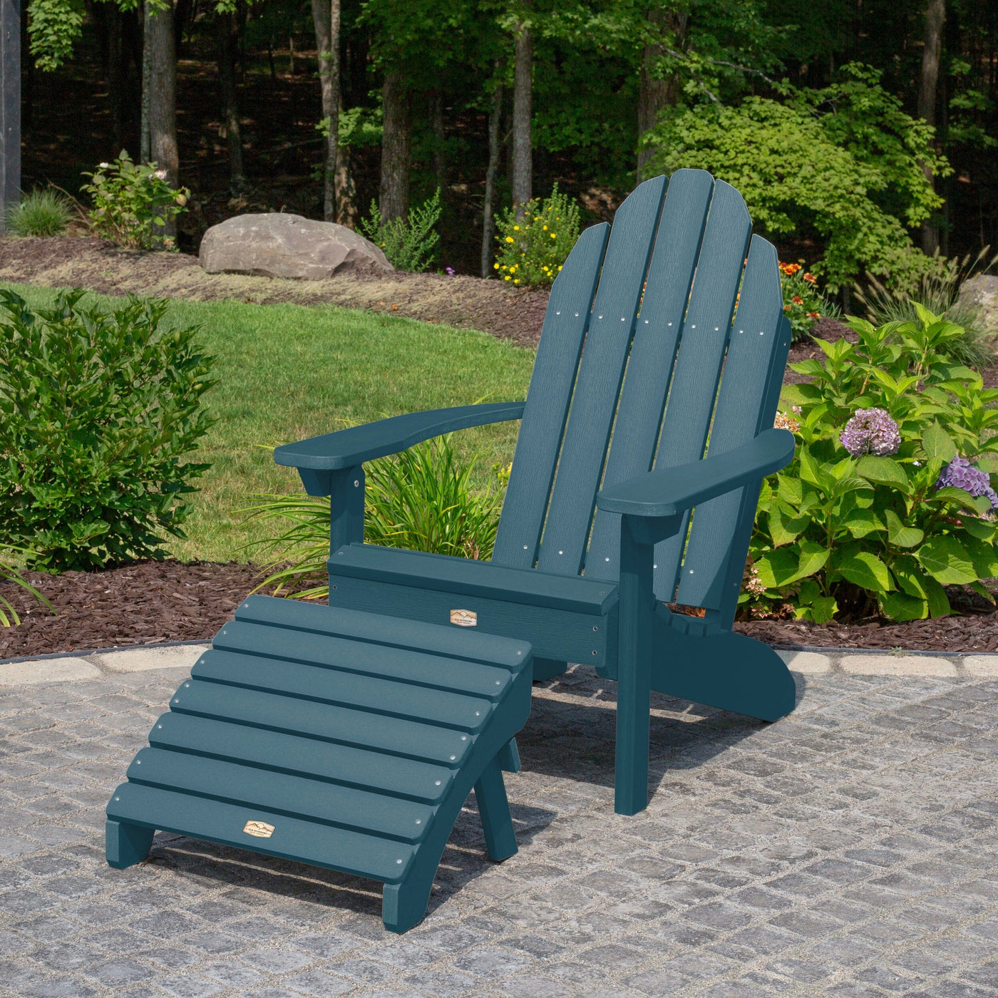 Essential Adirondack Chair with Essential Folding Ottoman Adirondack Chairs ELK OUTDOORS® 
