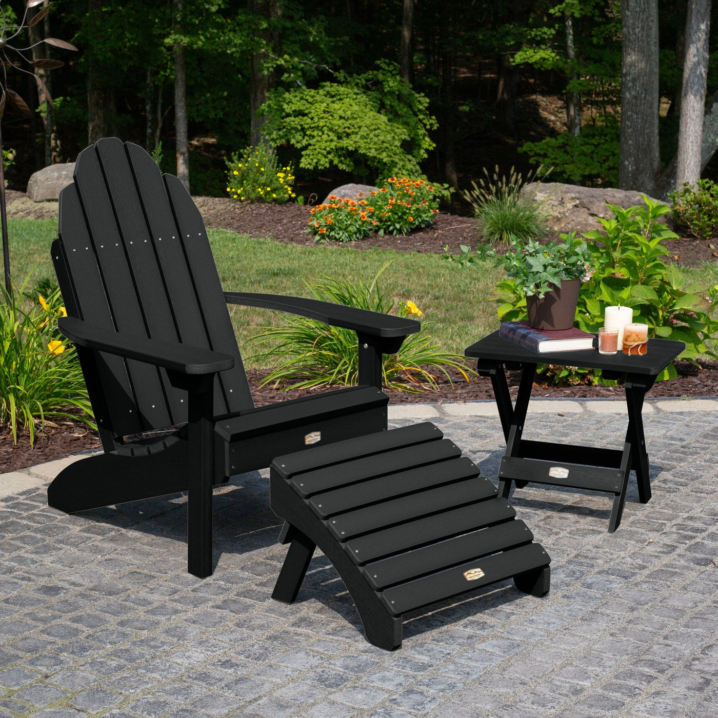 Essential Adirondack Chair with Ottoman & Folding Side Table Adirondack Chairs ELK OUTDOORS® 