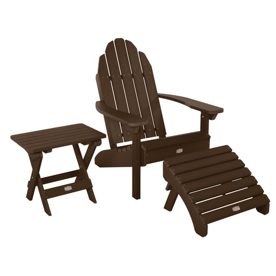 Essential Adirondack Chair with Ottoman & Folding Side Table Adirondack Chairs ELK OUTDOORS® Canyon 