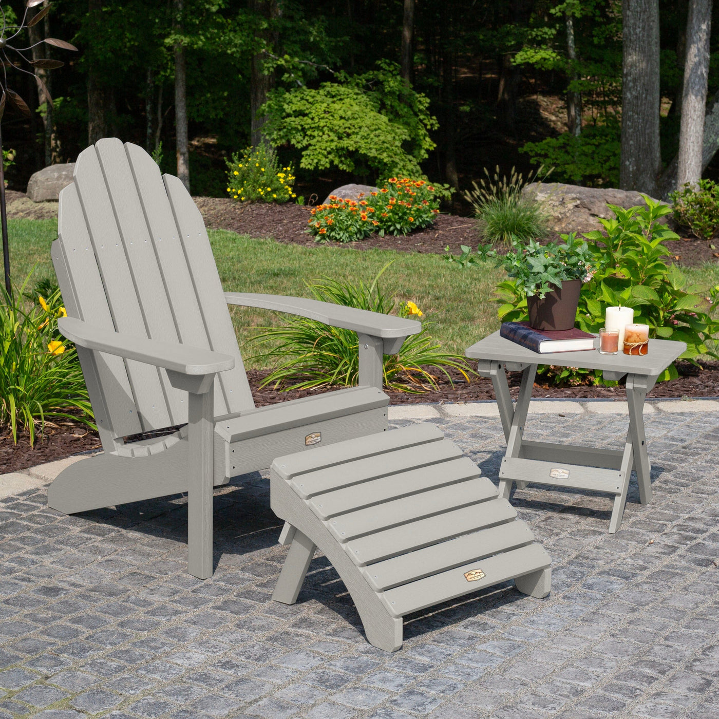 Essential Adirondack Chair with Ottoman & Folding Side Table Adirondack Chairs ELK OUTDOORS® 