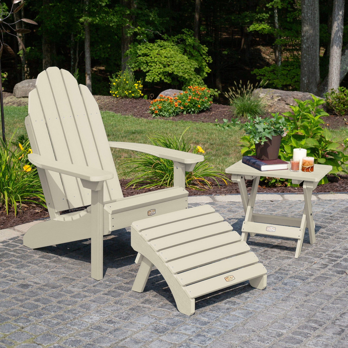 Essential Adirondack Chair with Ottoman & Folding Side Table Adirondack Chairs ELK OUTDOORS® 