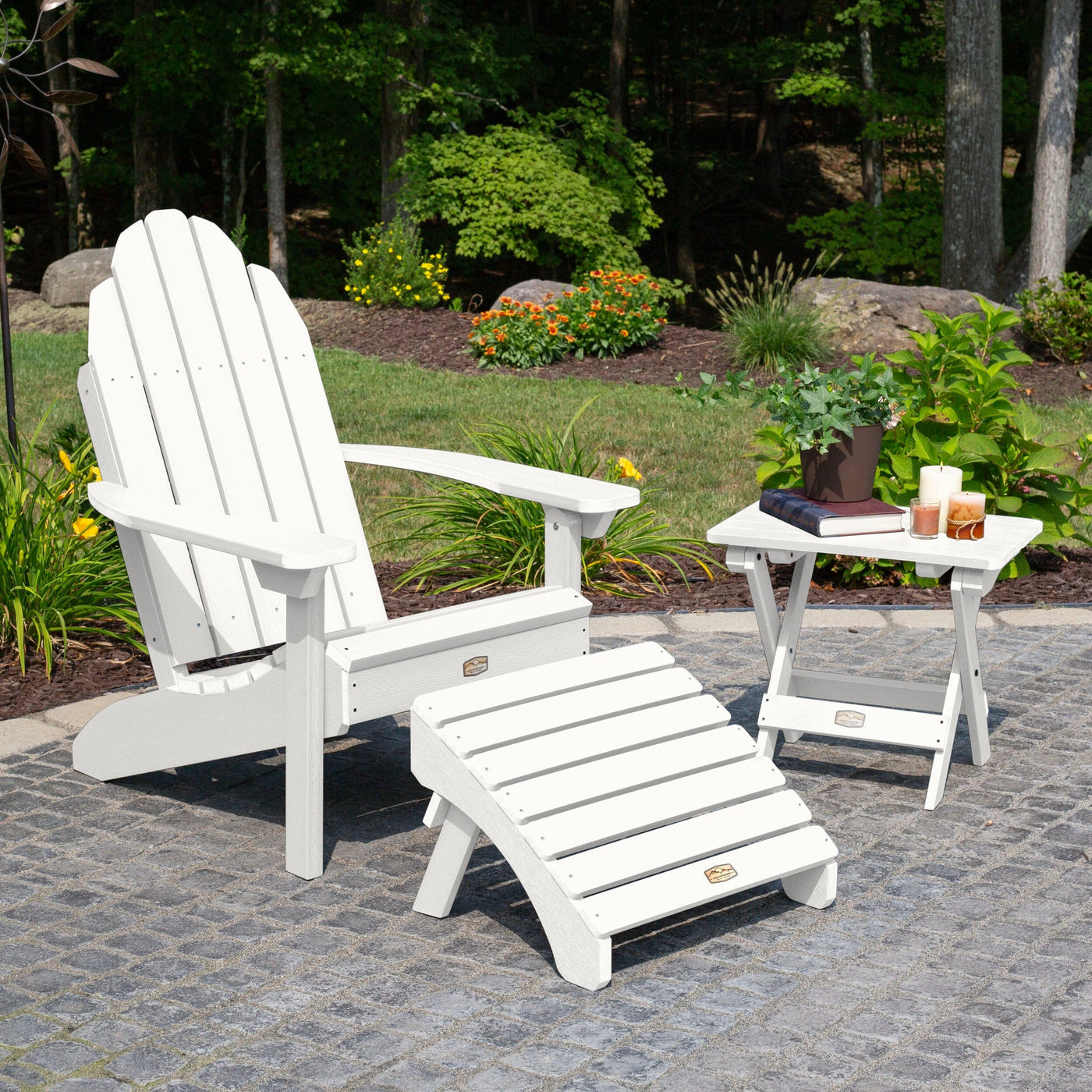 Essential Adirondack Chair with Ottoman & Folding Side Table Adirondack Chairs ELK OUTDOORS® 