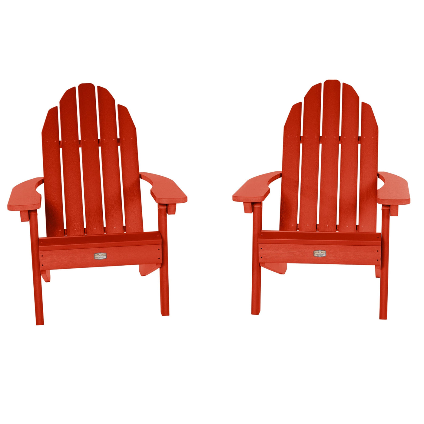 Set of 2 Essential Adirondack Chairs Kitted Sets ELK OUTDOORS® Rustic Red 