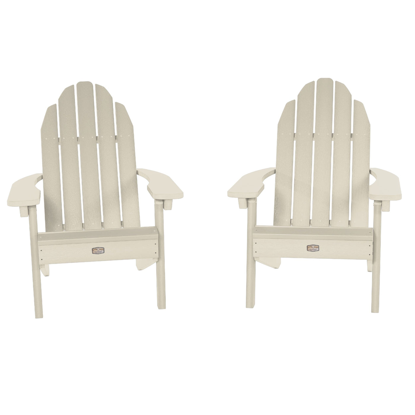Set of 2 Essential Adirondack Chairs Kitted Sets ELK OUTDOORS® Whitewash 