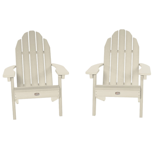 Set of 2 Essential Adirondack Chairs Kitted Sets ELK OUTDOORS® Whitewash 