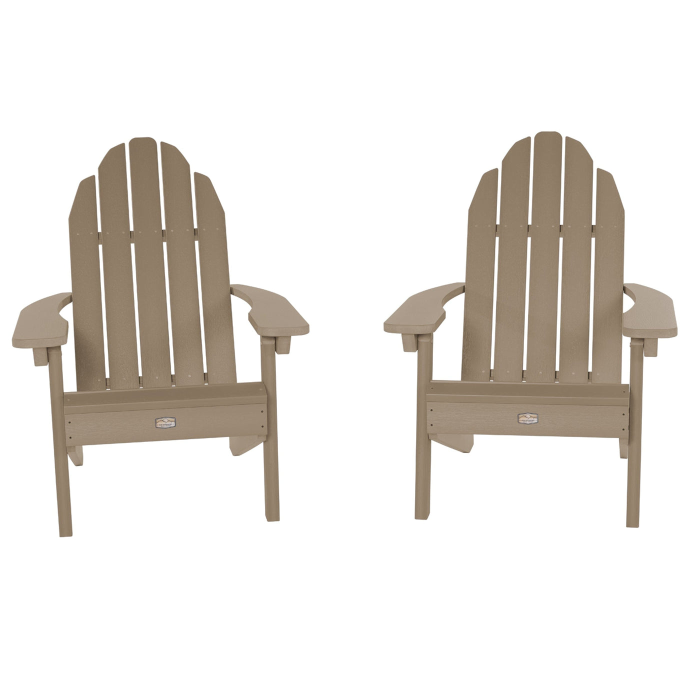 Set of 2 Essential Adirondack Chairs Kitted Sets ELK OUTDOORS® Woodland Brown 