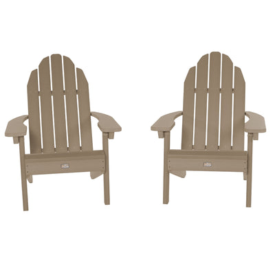 Set of 2 Essential Adirondack Chairs Kitted Sets ELK OUTDOORS® Woodland Brown 