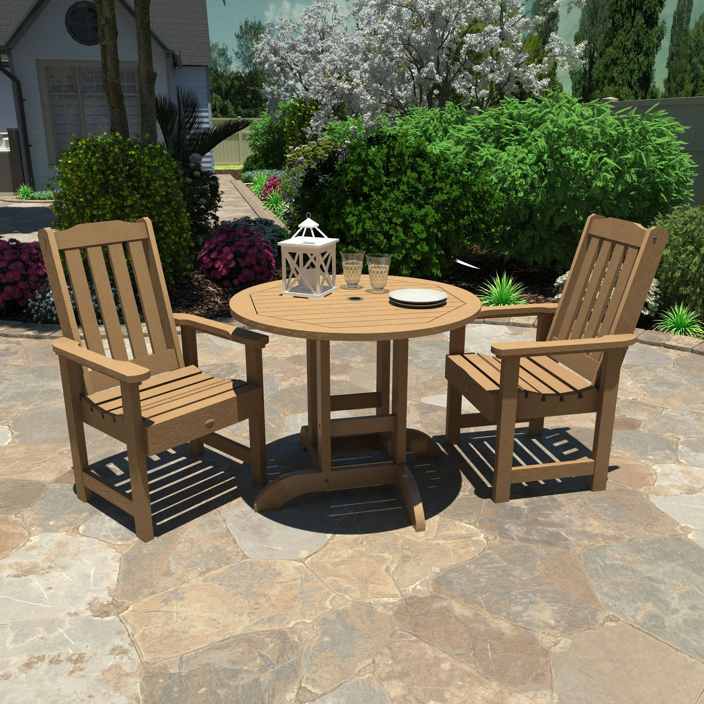 Lehigh 3pc 36in Round Dining Set - Dining Height Dining Highwood USA 
