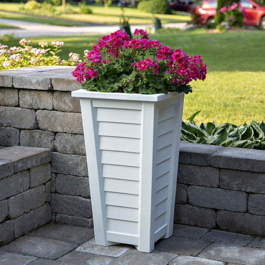 house and garden est 1901 planter Mayne 5868-B Lakeland Self-Watering Plastic Pot Planter, Black, 28"