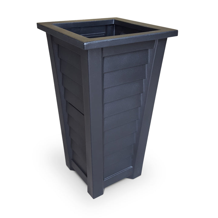Harlowe 28” Tall Outdoor Planter Highwood USA Coal 