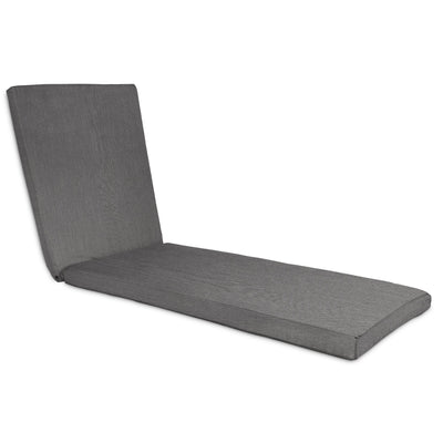 CLOSEOUT Chaise Lounge 77 x 24 x 3 Water Resistant Outdoor Hinged Cushion Highwood USA Stone Gray 