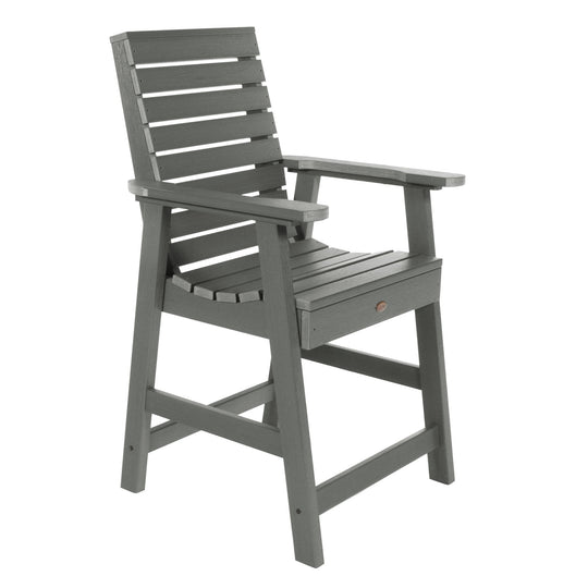 Refurbished Weatherly Armchair - Counter Dining Highwood USA Coastal Teak 