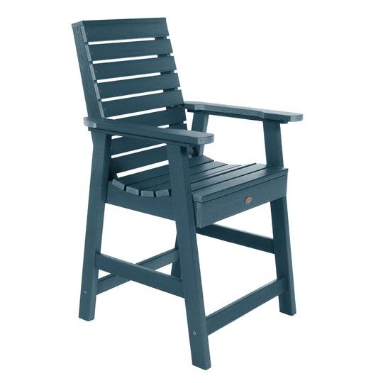 Refurbished Weatherly Armchair - Counter Dining Highwood USA Nantucket Blue 