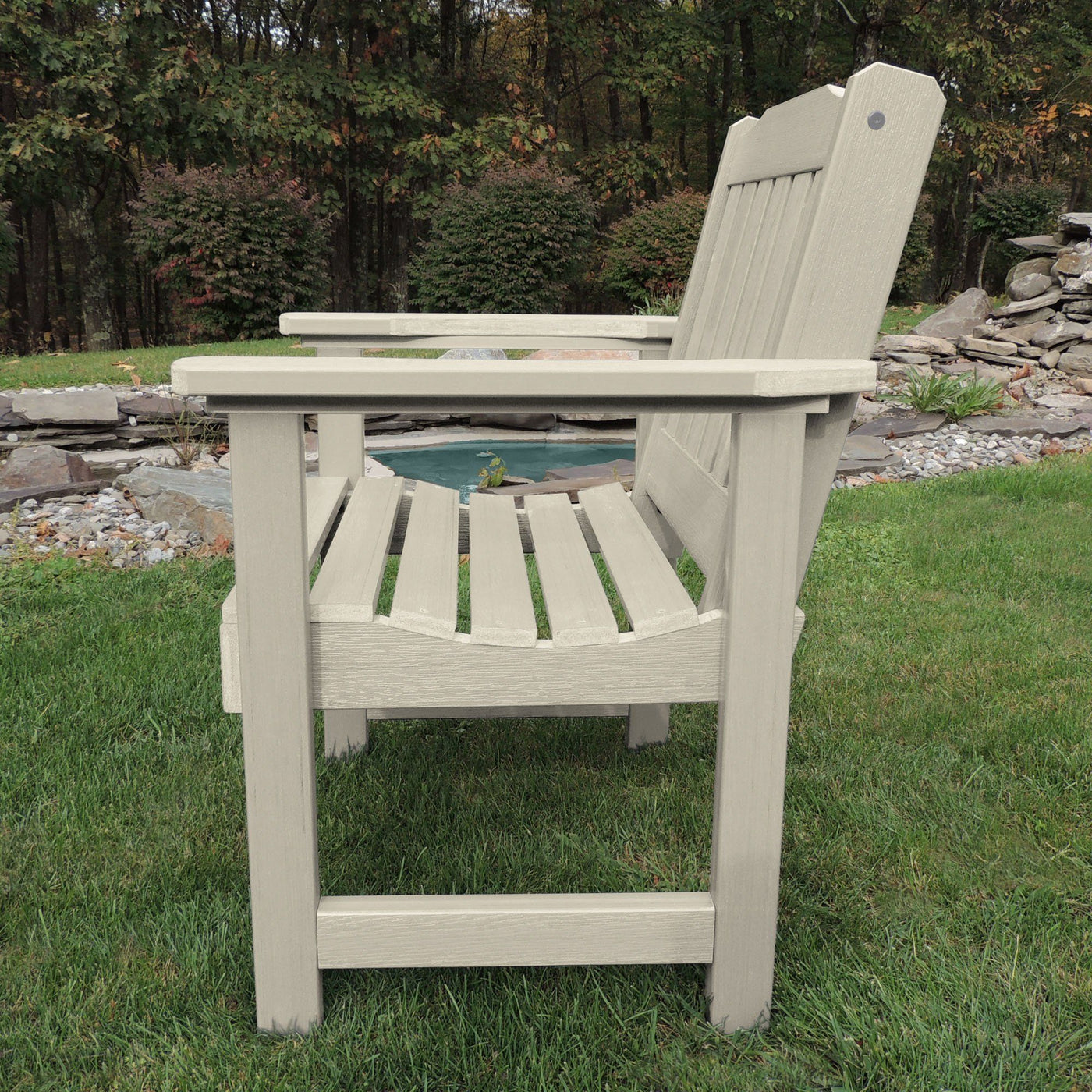 Beige Lehigh chair on lawn